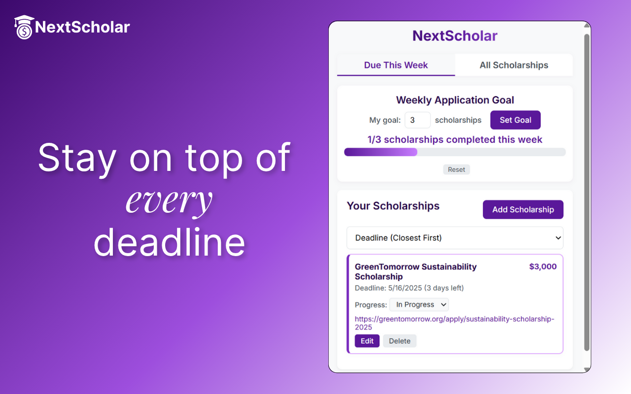 Stay on top of every deadline